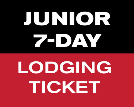 7 of 9 Day Lodging Ticket - Junior (7-12)
