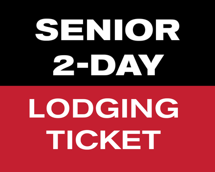 2 Day Lodging Ticket - Senior (65-74)